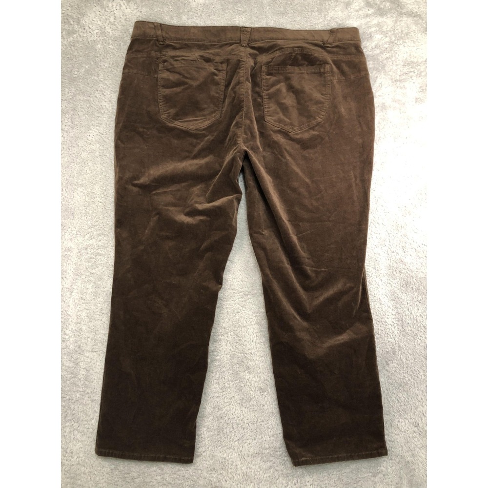 Democracy Corduroy Pants Womens 24W (48x30.5) Brown Straight Ab Solution - Picture 2 of 12